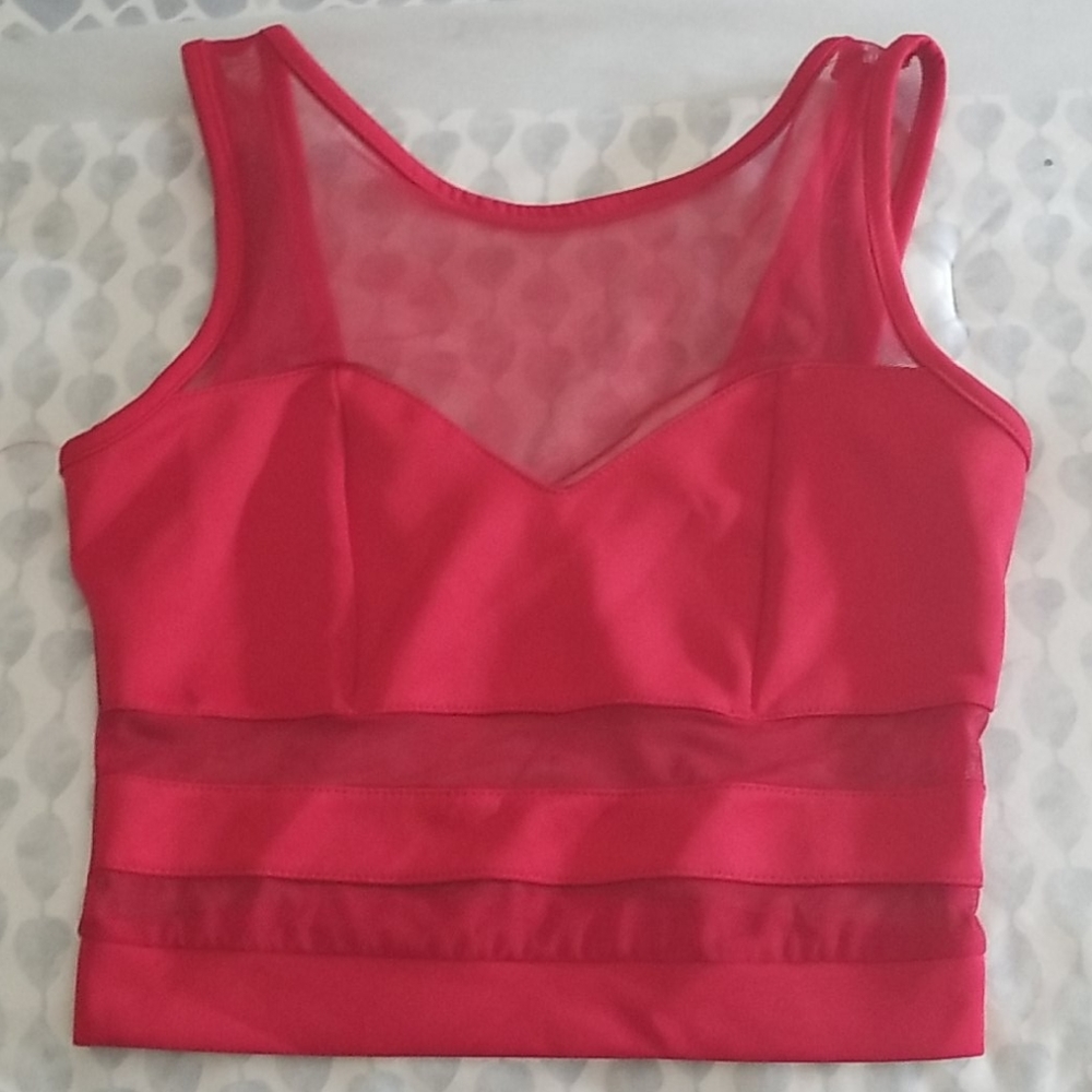Red crop top